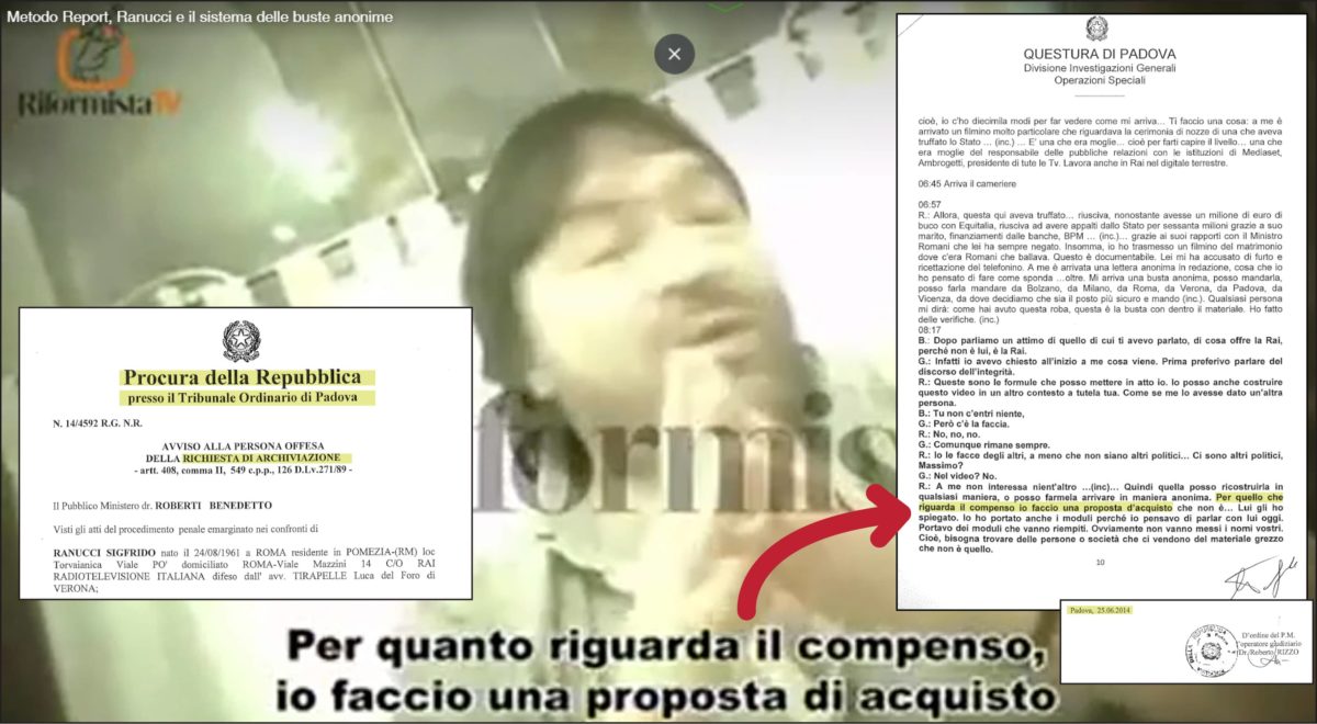 Il finto scoop contro Ranucci. Un vecchio video di otto anni fa. Il Riformista scrive di materiale mai visionato dai pm. Ecco gli atti del Tribunale di Padova che lo sbugiardano