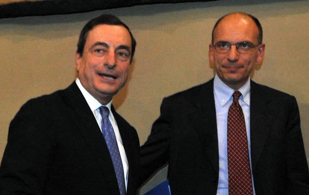 Enrico Letta e Mario Draghi