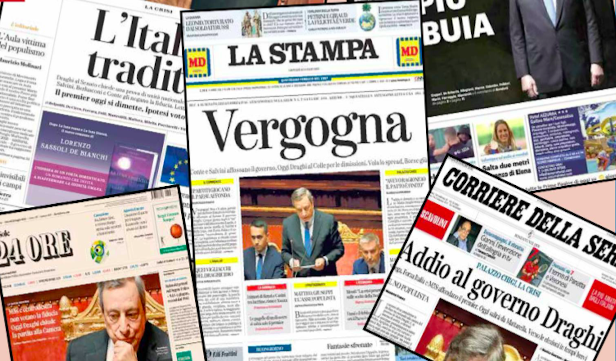 Giornaloni listati a lutto. Il necrologio del Migliore a rotative unificate