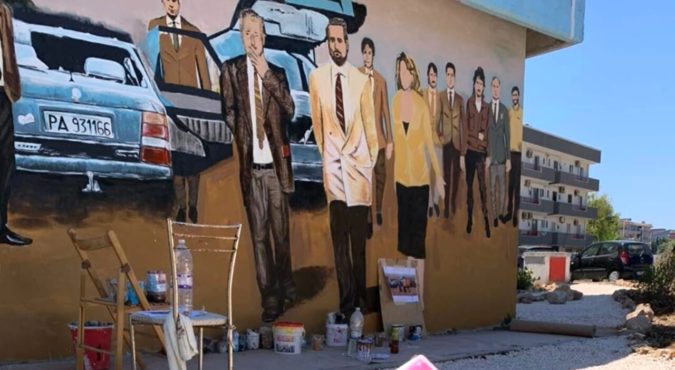 Murales in ricordo delle stragi di Capaci e via D’Amelio a Mola: l’opera inaugurata a trent’anni dagli attentati