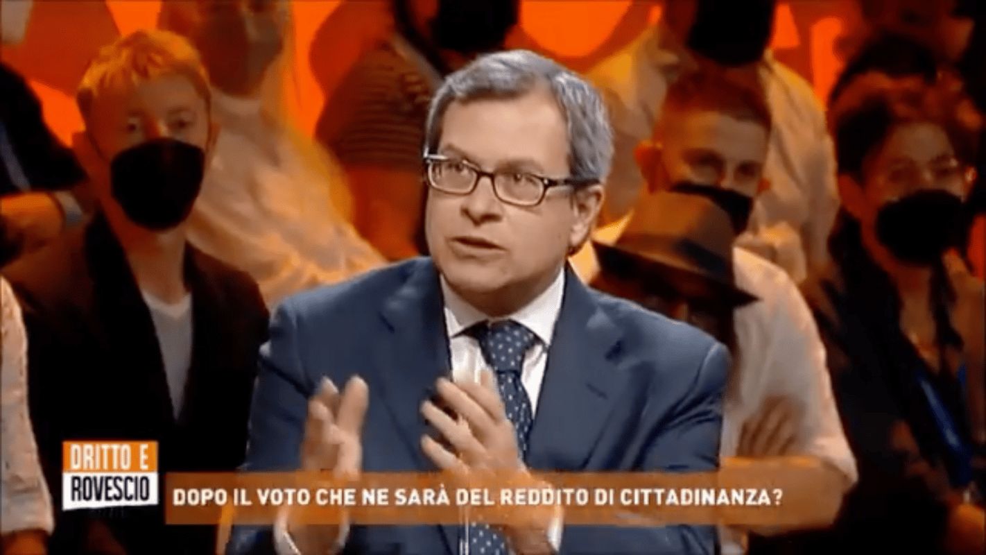 Reddito di cittadinanza, il direttore de La Notizia Gaetano Pedullà a Dritto e Rovescio difende la misura anti-povertà: “Va mantenuto così com’è, aiuta chi non ce la fa e incide sulla spesa pubblica per appena lo 0,9%”