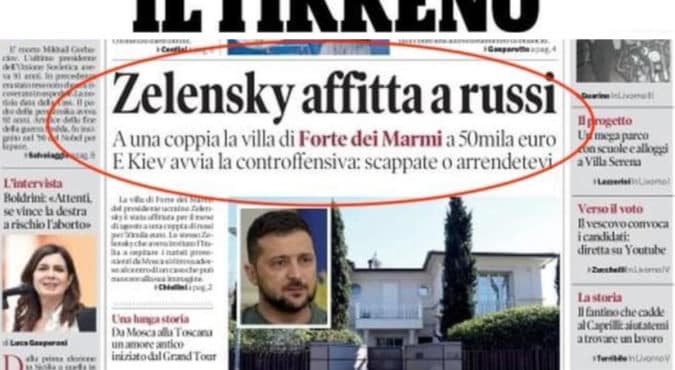 Zelensky affitta la villa a Forte dei Marmi a una coppia russa. Ma l’agenzia immobiliare smentisce l’indiscrezione