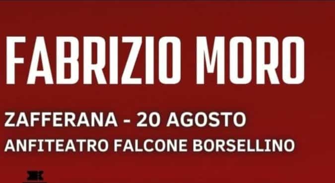 Fabrizio Moro a Zafferana il 20 agosto: scaletta delle canzoni e biglietti del concerto