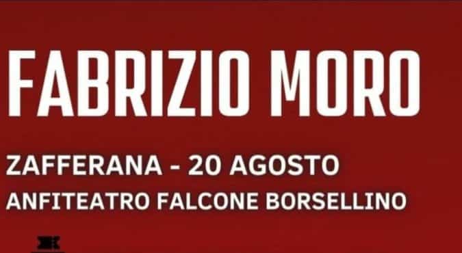 Fabrizio Moro a Zafferana il 20 agosto: scaletta delle canzoni e biglietti del concerto