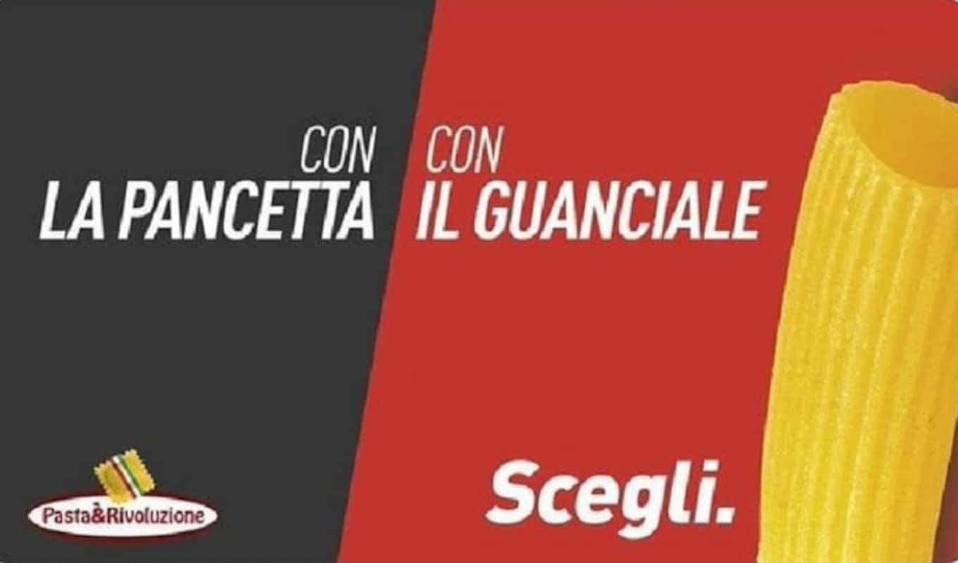 Manifesti Pd, diventa virale sui social la parodia pancetta/guanciale. Letta replica su Twitter: “Guanciale tutta la vita”