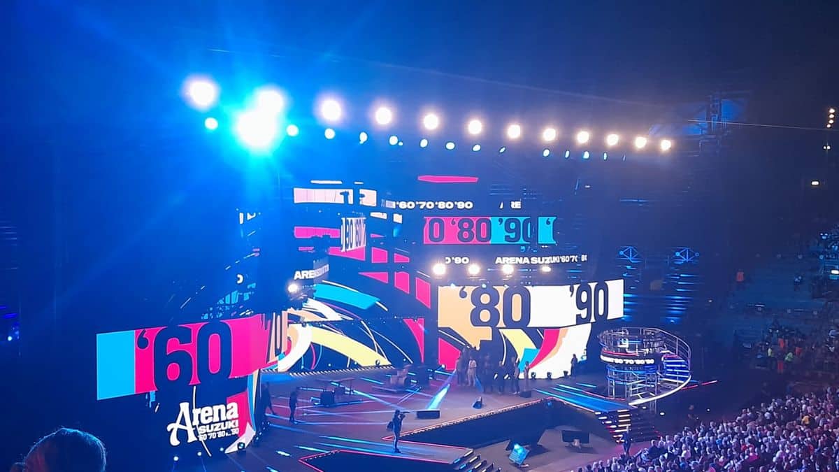 Arena Suzuki ’60 ’70’ ’80 e…’90: scaletta canzoni, cantanti e diretta tv dell’evento
