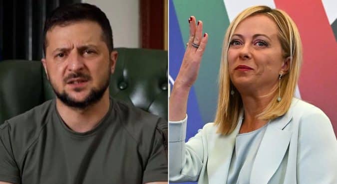 Telefonata tra Meloni e Zelensky: “L’Italia è con Kiev”