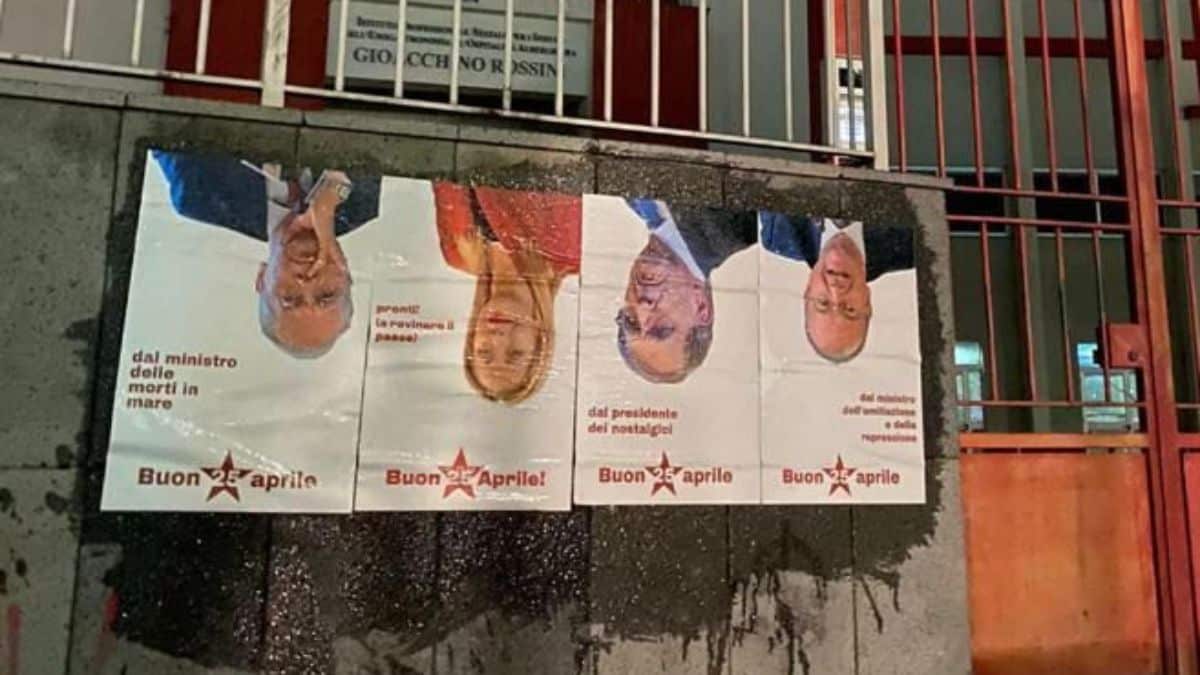 25 Aprile, foto a testa in giù dei ministri a Napoli: aperta indagine dalla Digos