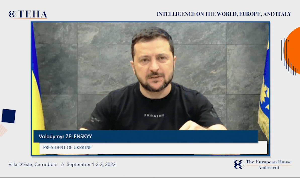 Ucraina, Zelensky a Cernobbio: “È impossibile pensare di negoziare con Putin”