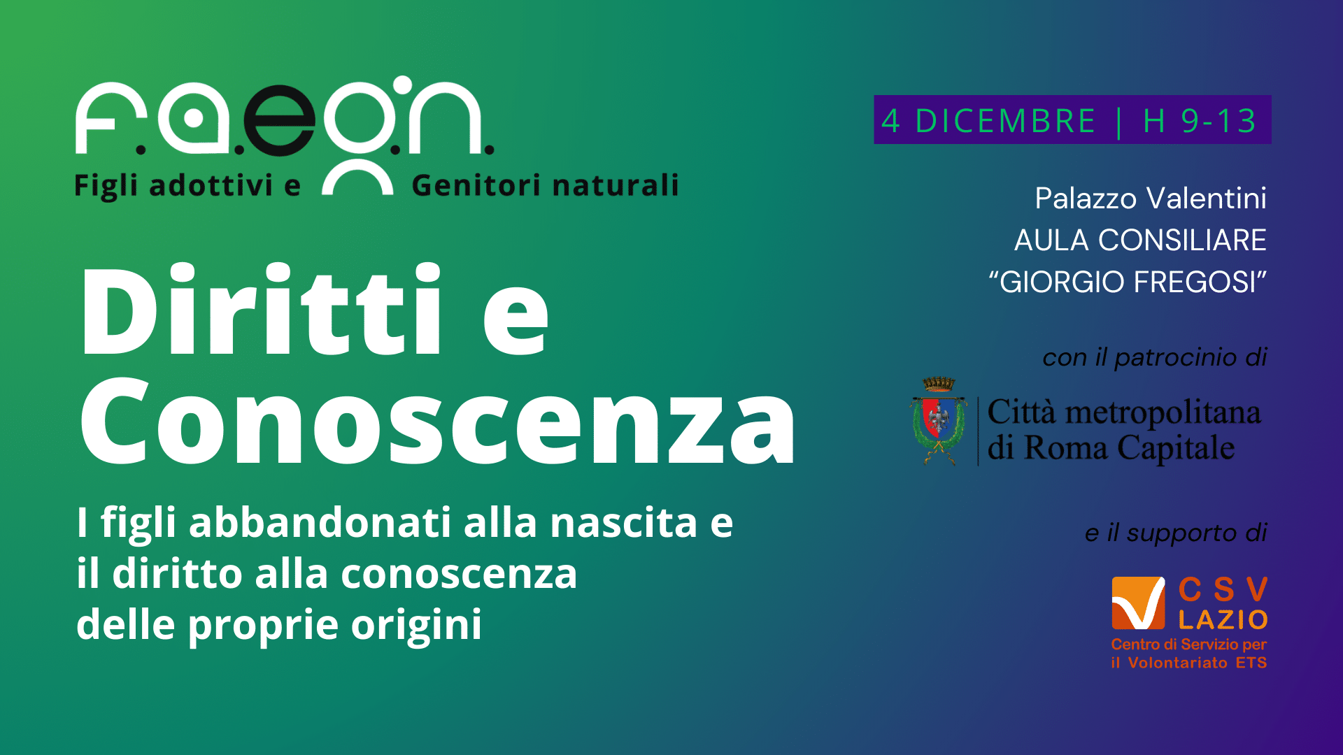 Figli abbandonati alla nascita e il diritto alla conoscenza delle proprie origini: il convegno a Roma