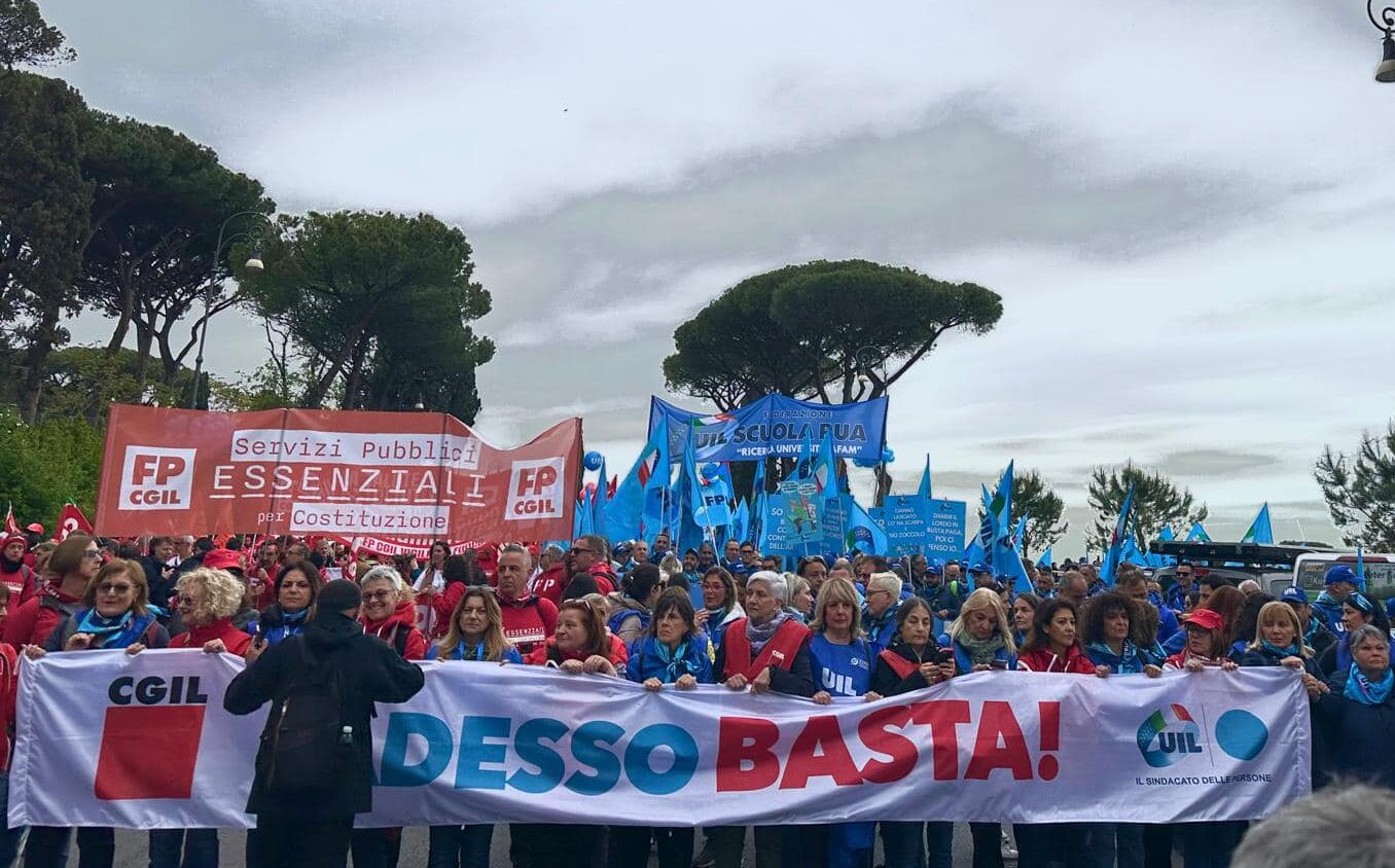 Cgil e Uil portano in piazza “il Paese reale”: “Il governo ascolti il mondo del lavoro”