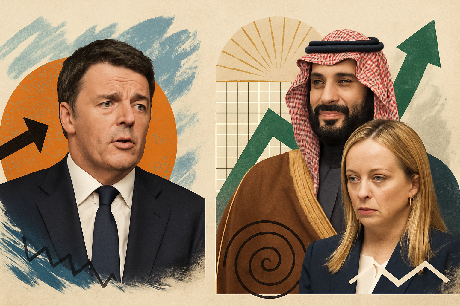 Due Meloni e due misure, dalle accuse a Renzi all’abbraccio a bin Salman