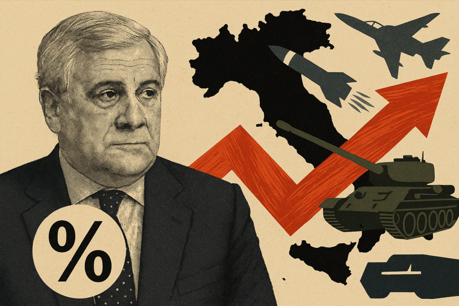 Spese militari dal 2 al 5% del Pil, Tajani scopre le carte e conferma la corsa dell’Italia al riarmo. Ma gli cambia nome in “sicurezza” Spese militari dal 2 al 5% del Pil, Tajani scopre le carte e conferma la corsa dell’Italia al riarmo. Ma gli cambia nome in “sicurezza”