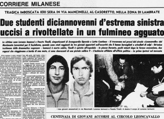 Dopo 25 anni riaperta l’indagine sull’omicidio di Fausto e Iaio: indagati Carminati, Bracci e Corsi Dopo 25 anni riaperta l’indagine sull’omicidio di Fausto e Iaio: indagati Carminati, Bracci e Corsi