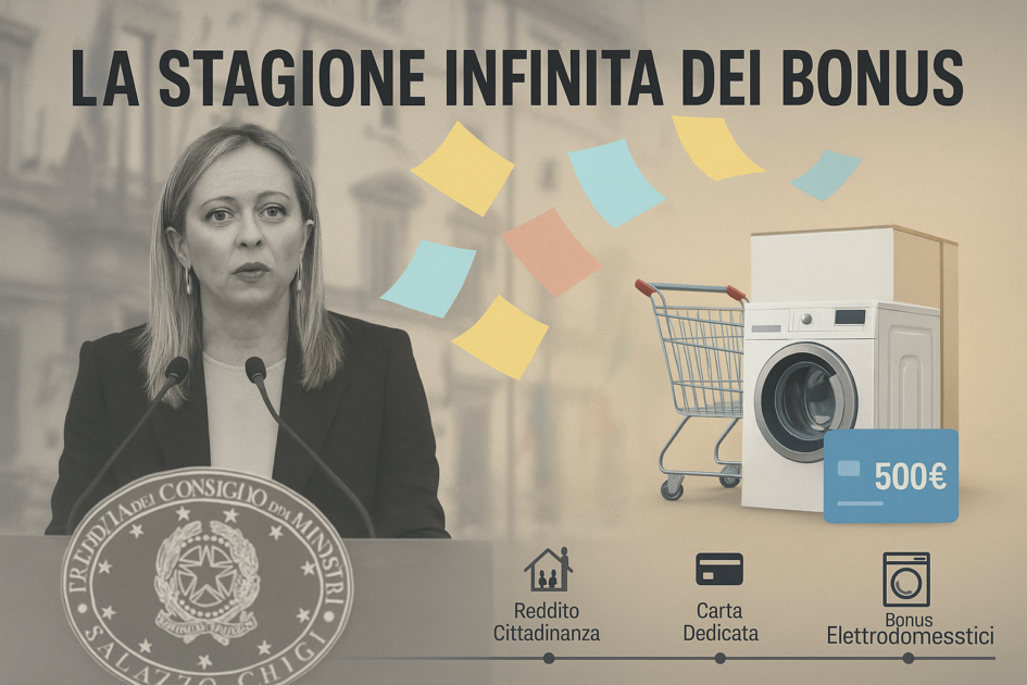 La crociata (tradita) contro i bonus: il governo delle destre ha creato e rifinanziato nuove e vecchie agevolazioni La crociata (tradita) contro i bonus: il governo delle destre ha creato e rifinanziato nuove e vecchie agevolazioni