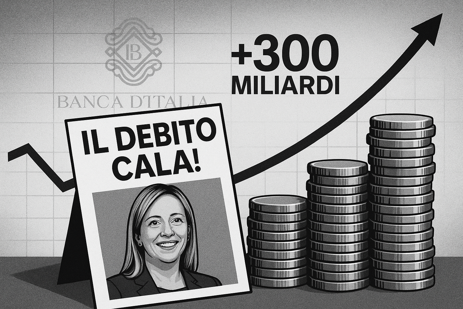 Debito pubblico, tra propaganda e realtà: FdI esulta per un presunto calo che non c’è