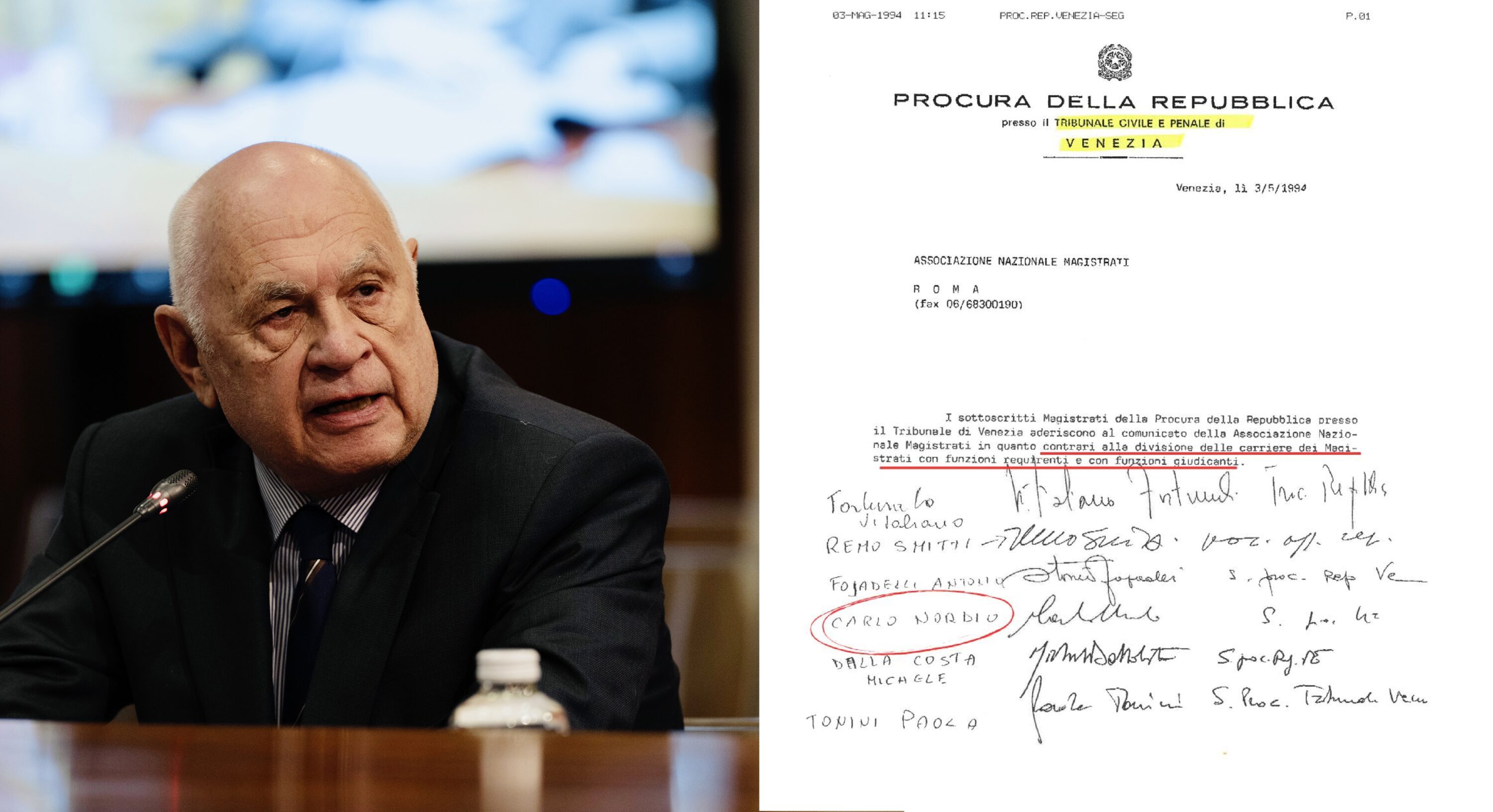 Quando Nordio era contrario alla separazione delle carriere. Ecco l’appello firmato nel ’94 dall’allora pm contro la riforma