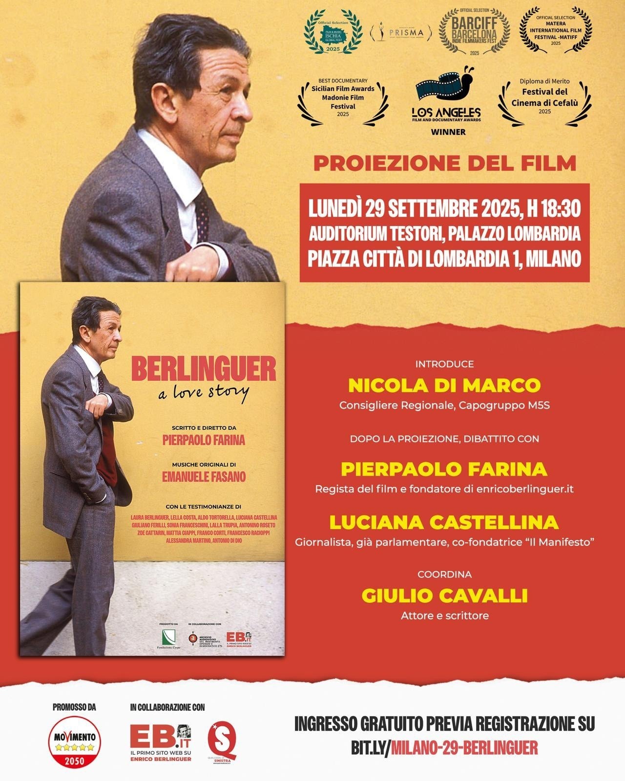 A Milano il docufilm “Berlinguer: a love story”