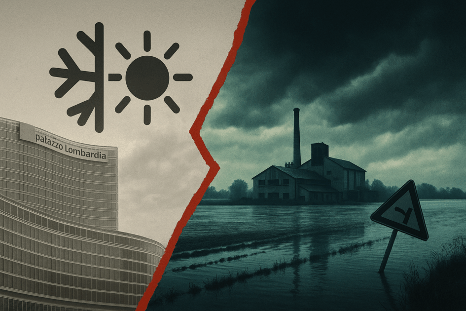 Cambiamento climatico, paradosso Lombardia: minimizzano il cambiamento climatico, ma chiedono fondi