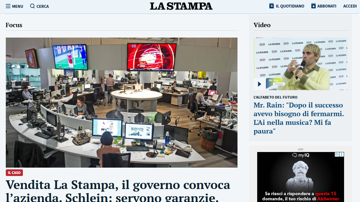 Vendita del gruppo Gedi a Kyriakou, Barachini convoca Elkan e le opposizioni insorgono: allarme pluralismo e libertà di stampa