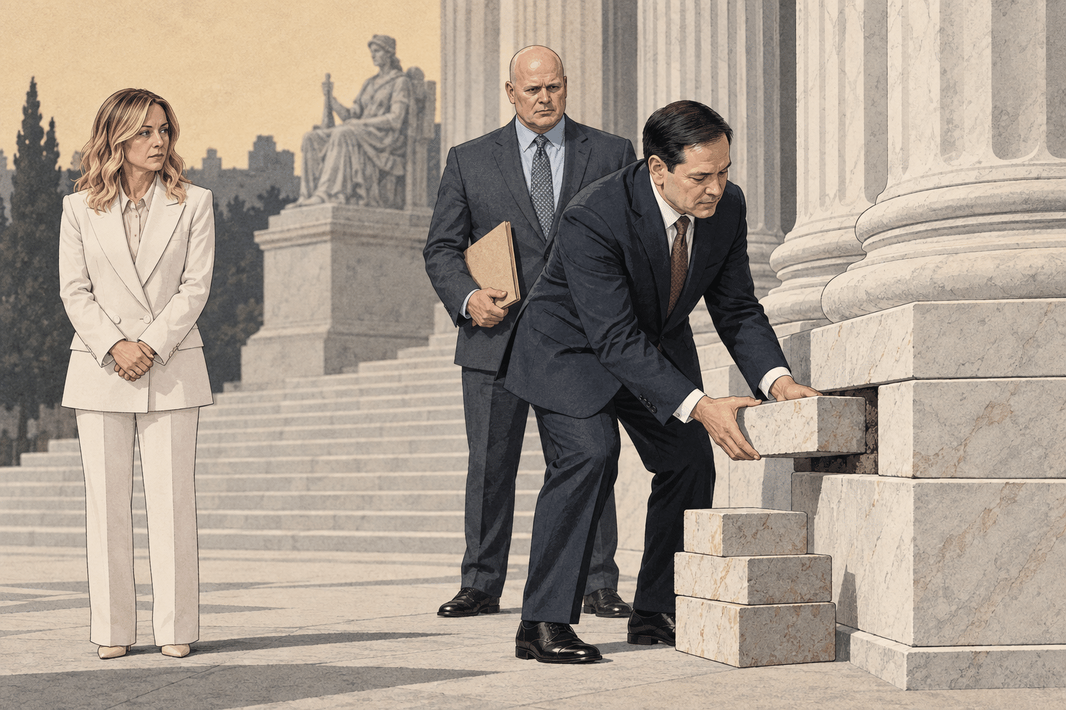 Corte penale internazionale, Rubio vuole smantellare l’Aia mattone per mattone. E il governo italiano tace
