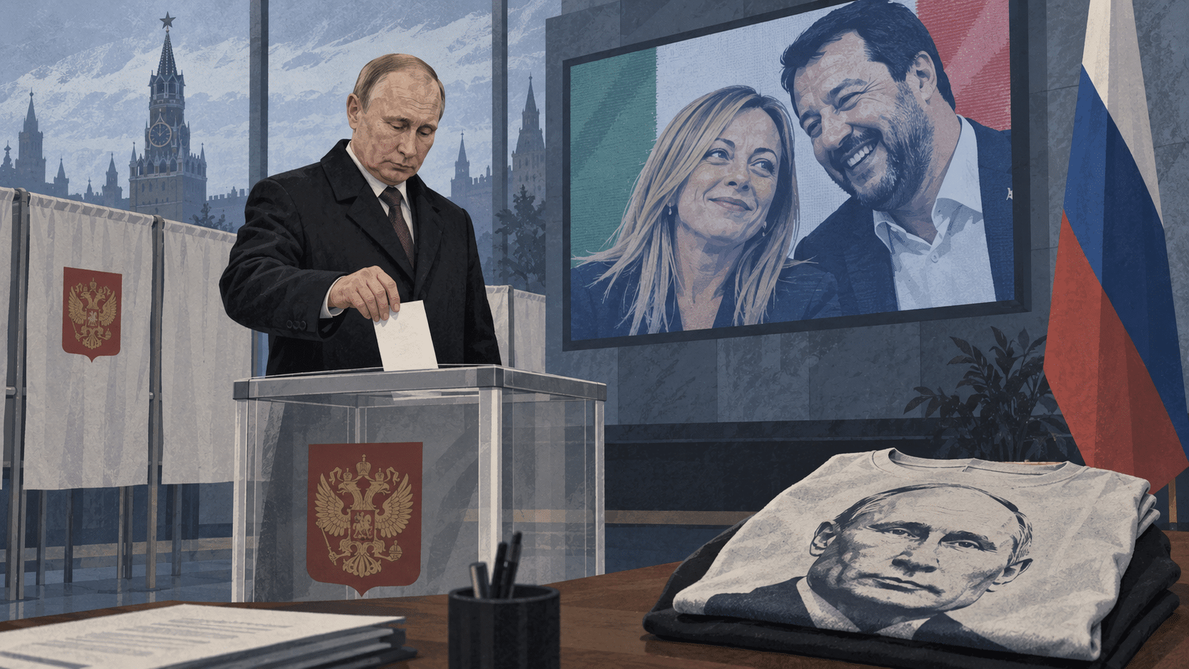 Russia al voto: cosa dicevano Meloni e Salvini sulle elezioni di Putin. Breve ripasso sulle posizioni delle destre